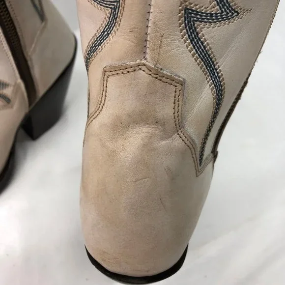 Dan Post® Ladies Loverly White Snip Toe Tall Leather Boots DP4377 - Picture 10 of 11